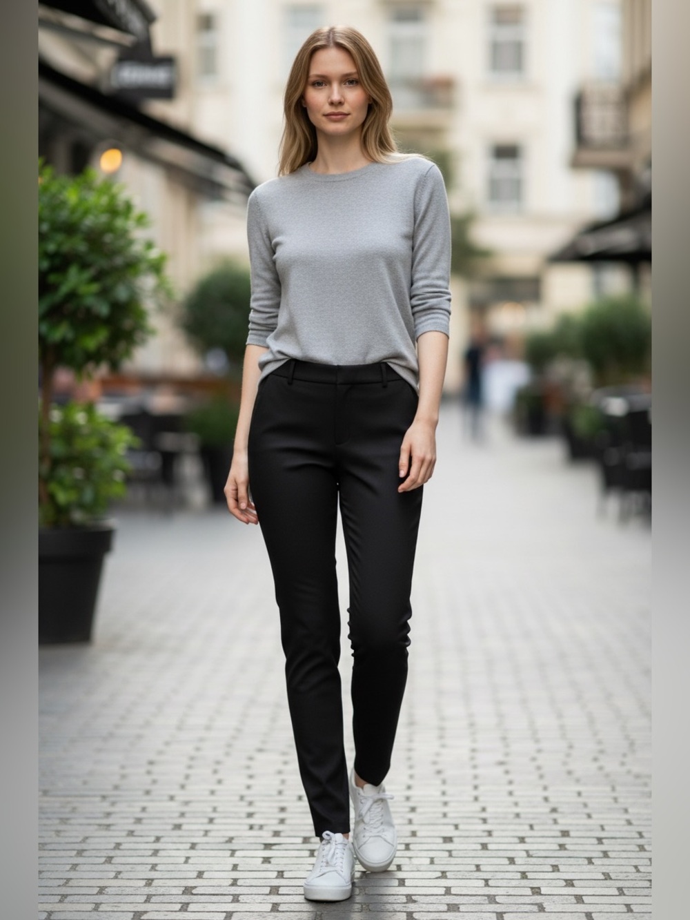 LOFT Black Skinny Dress Pants - Tailored Tapered Leg